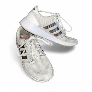 Adidas Women’s White Cloud Foam Knit Running Sneakers 6 Clean Girl Minimalism